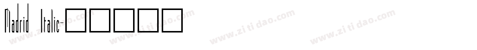 Madrid Italic字体转换